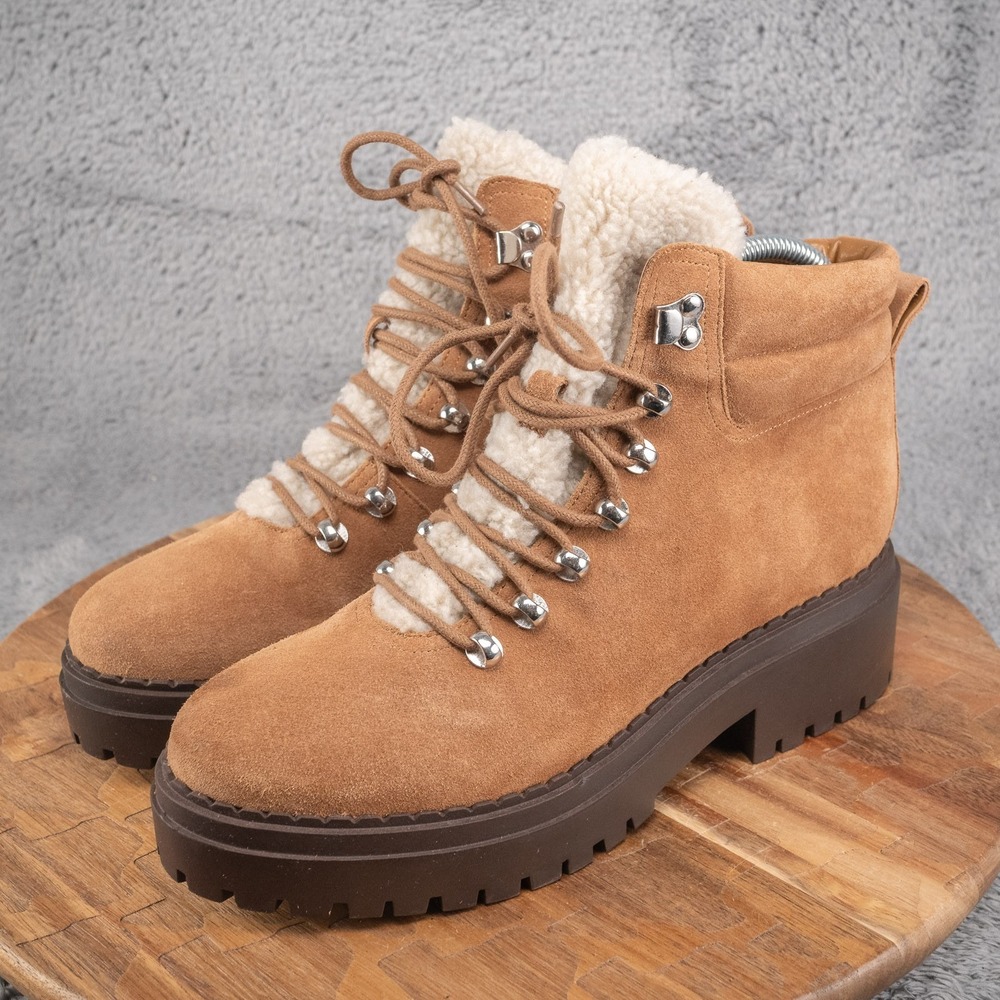 Marc Fisher LTD‎ Nairy Hiking Boot  Brown Suede Sz 9 M Gorpcore - Picture 4 of 9